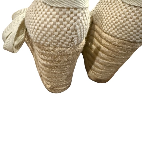 Reformation Camilla Lace Up Wedge Espadrille 7 Black - Picture 5 of 9